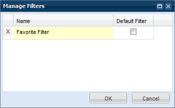 Saved Filter Manage